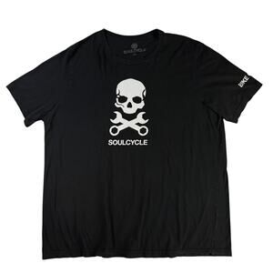 SoulCycle T-Shirt Mens 3XL Black Bike Ops Skull Short Sleeve Graphic Tee